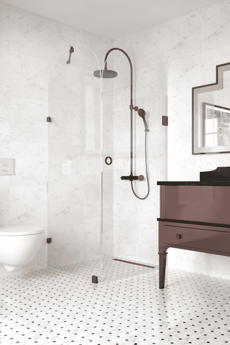 Shower enclosure Hietakari Vetro 566, chrome fittings, clear glass Shower enclosure Hietakari Vetro 566, chrome fittings, clear glass