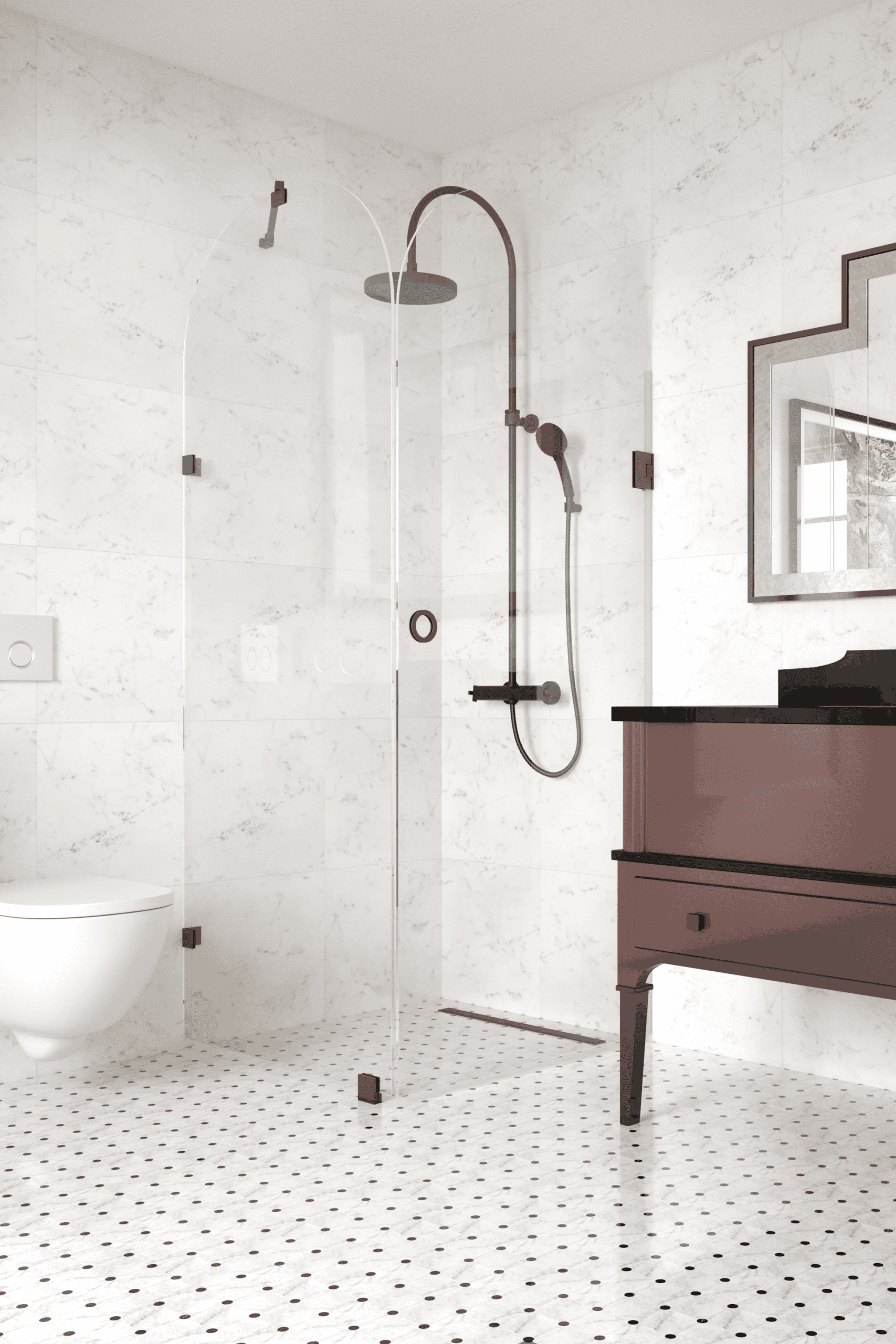 Shower enclosure Hietakari Vetro 566, chrome fittings, clear glass Shower enclosure Hietakari Vetro 566, chrome fittings, clear glass