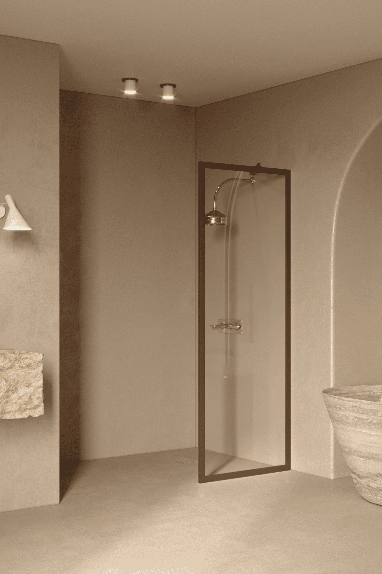 Fixed shower screen Hietakari Bläk 731 New York – 6