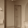 Fixed shower screen Hietakari Bläk 731 New York, Mocha frame, bronze tinted glass Fixed shower screen Hietakari Bläk 731 New York, Mocha frame, bronze tinted glass