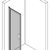 Hinged shower door Hietakari Bläk 732 New York – 3D drawing Hinged shower door Hietakari Bläk 732 New York – 3