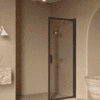 Hinged shower door Hietakari Bläk 732 New York, Cocoa frame, grey tinted glass Hinged shower door Hietakari Bläk 732 New York, Cocoa frame, grey tinted glass