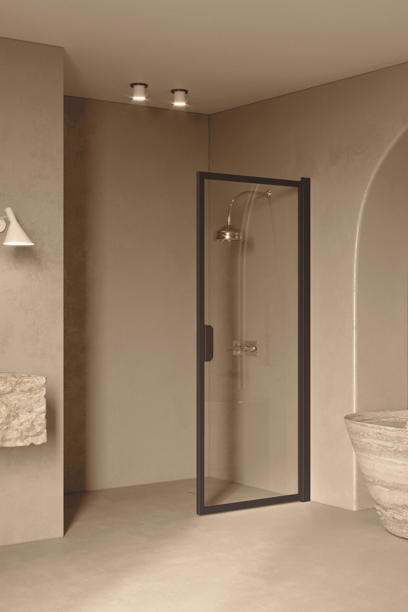 Hinged shower door Hietakari Bläk 732 New York – 7