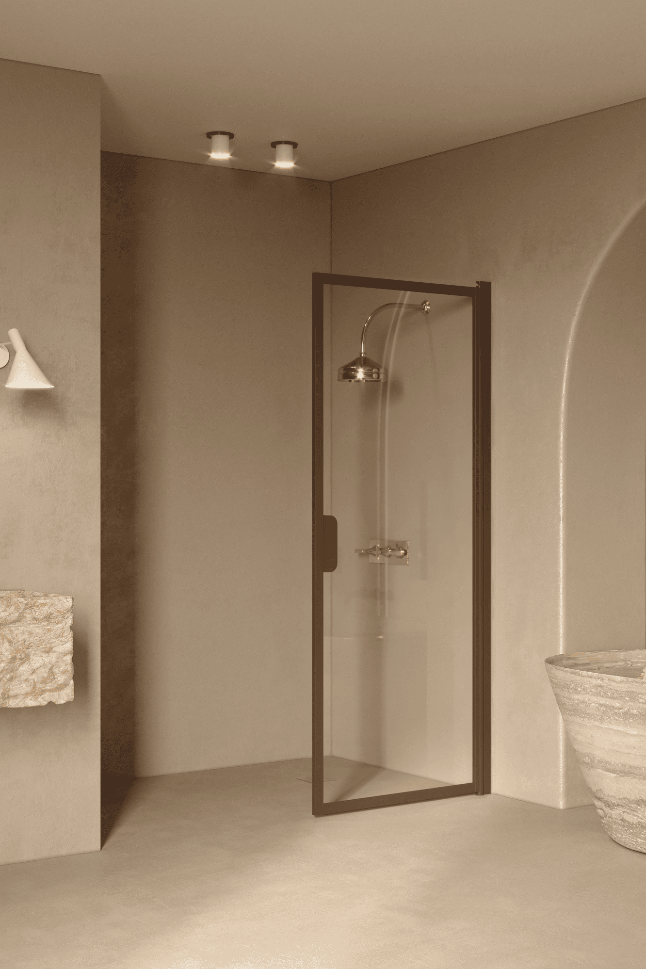 Hinged shower door Hietakari Bläk 732 New York – 6