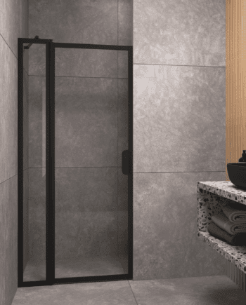 Hinged shower screen with fixed part Hietakari Bläk 733 New York
