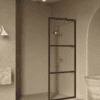 Fixed shower screen Hietakari Bläk 734 Tokyo, Cocoa frame, clear glass Fixed shower screen Hietakari Bläk 734 Tokyo – 7