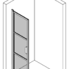 Hinged shower door Hietakari Bläk 735 Tokyo – 3D drawing Hinged shower door Hietakari Bläk 735 Tokyo – 3