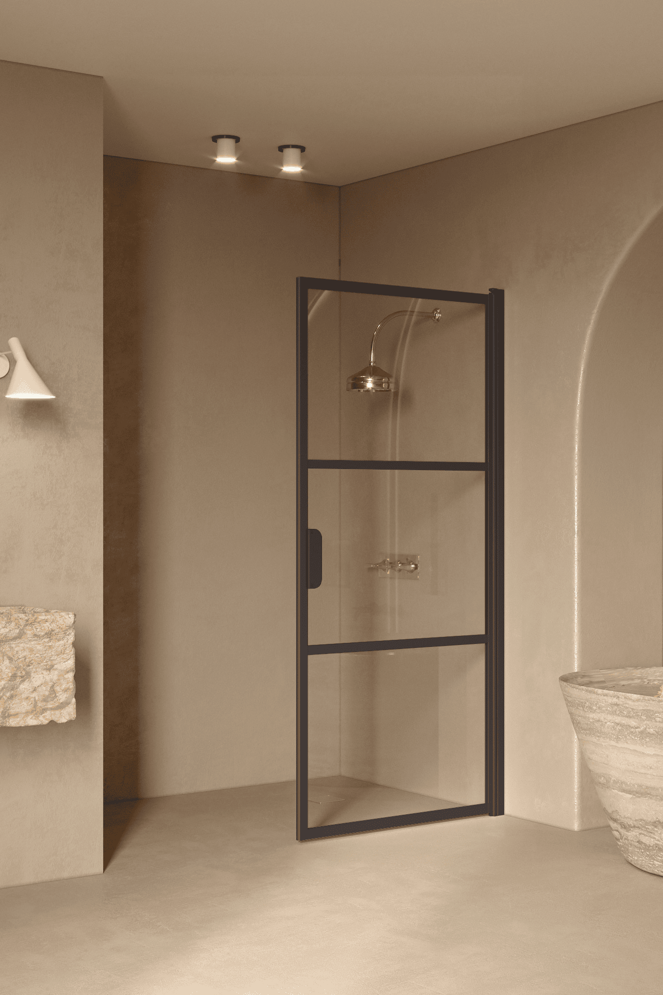 Hinged shower door Hietakari Bläk 735 Tokyo – 7