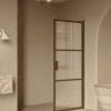 Hinged shower door Hietakari Bläk 735 Tokyo, Mocha frame, reeded glass Hinged shower door Hietakari Bläk 735 Tokyo, Mocha frame, reeded glass