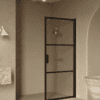 Hinged shower door Hietakari Bläk 735 Tokyo, black frame, bronze tinted glass Hinged shower door Hietakari Bläk 735 Tokyo, black frame, bronze tinted glass