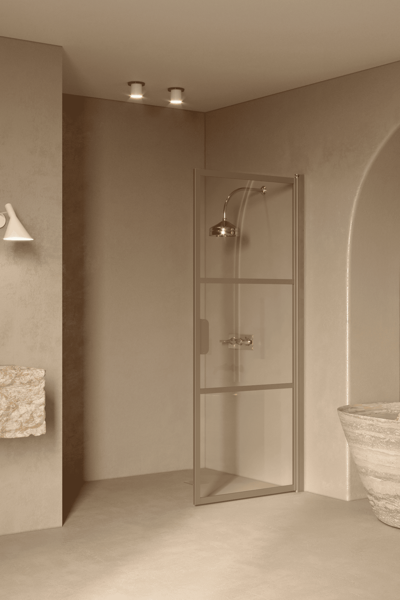 Hinged shower door Hietakari Bläk 735 Tokyo – 5
