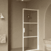 Hinged shower door Hietakari Bläk 735 Tokyo, white frame, bronze tinted glass Hinged shower door Hietakari Bläk 735 Tokyo, white frame, bronze tinted glass