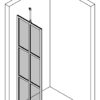 Fixed shower screen Hietakari Bläk 737 Paris – 3D drawing Fixed shower screen Hietakari Bläk 737 Paris – 3