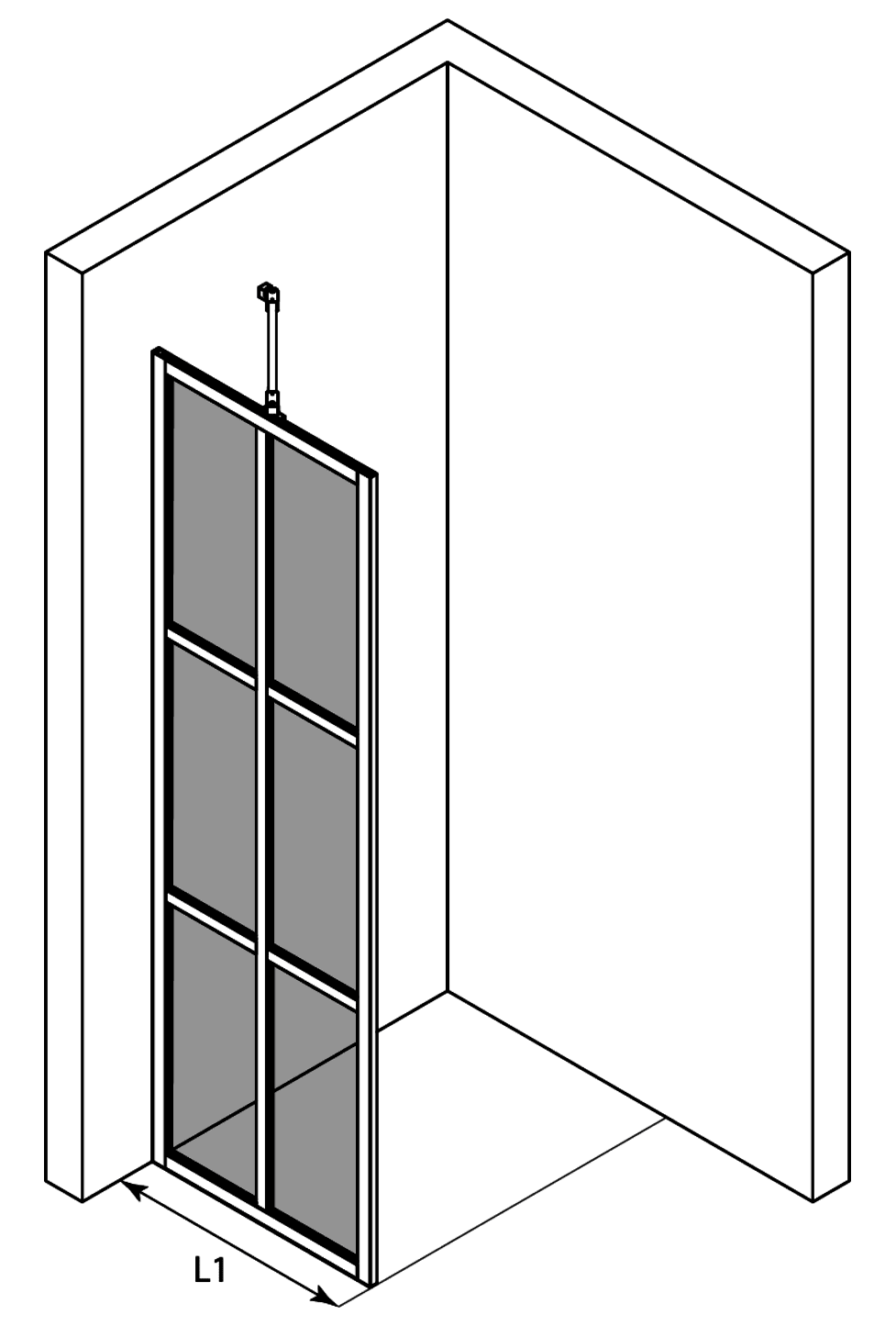 Fixed shower screen Hietakari Bläk 737 Paris – 3