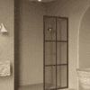 Fixed shower screen Hietakari Bläk 737 Paris, Cocoa frame, grey tinted glass Fixed shower screen Hietakari Bläk 737 Paris, Cocoa frame, grey tinted glass
