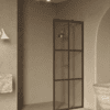 Fixed shower screen Hietakari Bläk 737 Paris, Cocoa frame, bronze tinted glass Fixed shower screen Hietakari Bläk 737 Paris, Cocoa frame, bronze tinted glass