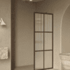 Fixed shower screen Hietakari Bläk 737 Paris, Cocoa frame, reeded glass Fixed shower screen Hietakari Bläk 737 Paris, Cocoa frame, reeded glass