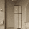 Fixed shower screen Hietakari Bläk 737 Paris, Cocoa frame, satin frosted glass Fixed shower screen Hietakari Bläk 737 Paris, Cocoa frame, satin frosted glass