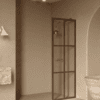 Fixed shower screen Hietakari Bläk 737 Paris, Mocha frame, bronze tinted glass Fixed shower screen Hietakari Bläk 737 Paris, Mocha frame, bronze tinted glass