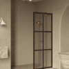 Fixed shower screen Hietakari Bläk 737 Paris, black frame, grey tinted glass Fixed shower screen Hietakari Bläk 737 Paris, black frame, grey tinted glass
