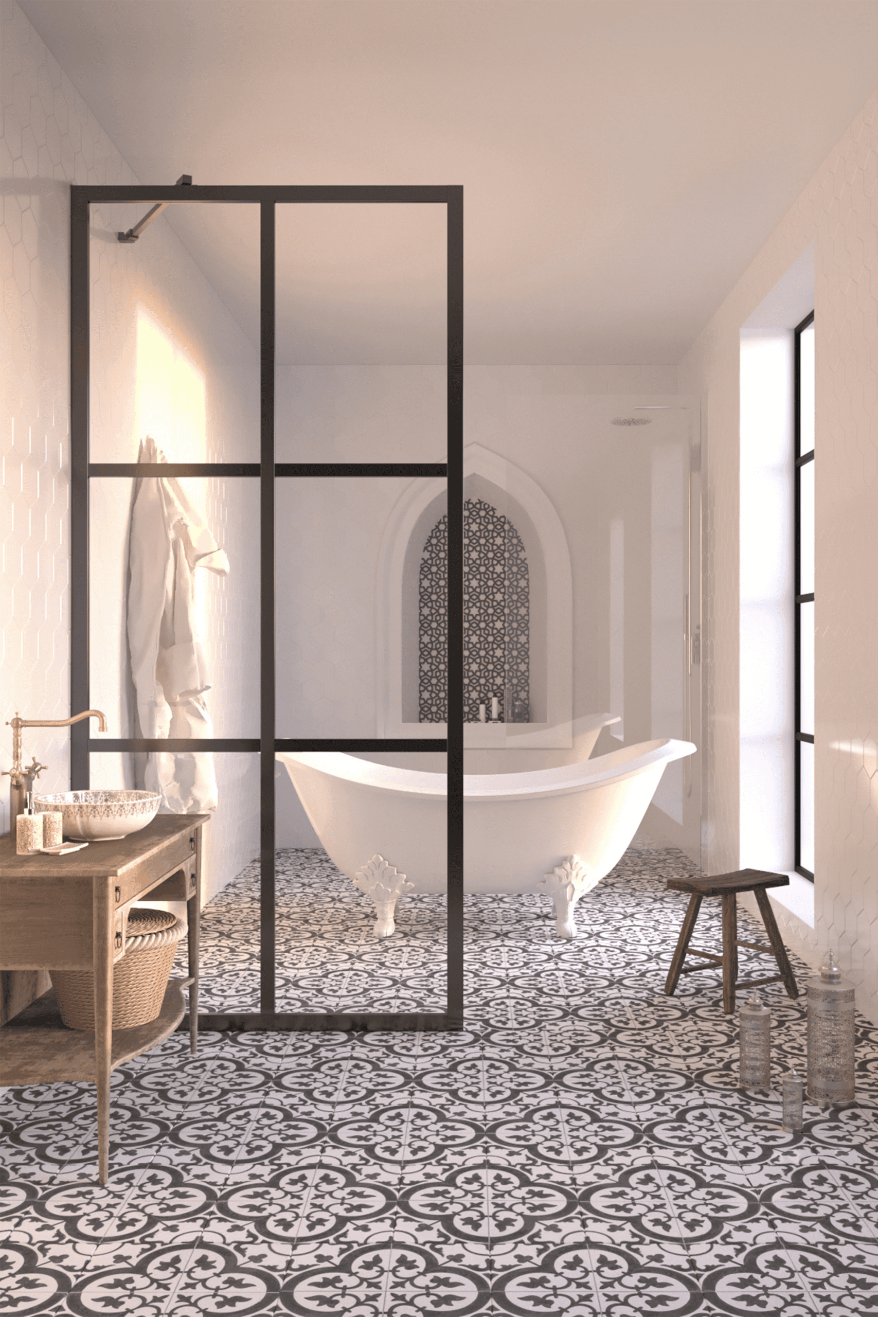 Fixed shower screen Hietakari Bläk 737 Paris – 4