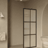 Fixed shower screen Hietakari Bläk 737 Paris, black frame, reeded glass Fixed shower screen Hietakari Bläk 737 Paris, black frame, reeded glass