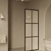 Fixed shower screen Hietakari Bläk 737 Paris, black frame, satin frosted glass Fixed shower screen Hietakari Bläk 737 Paris, black frame, satin frosted glass