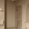 Fixed shower screen Hietakari Bläk 737 Paris, Sand frame, bronze tinted glass Fixed shower screen Hietakari Bläk 737 Paris, Sand frame, bronze tinted glass