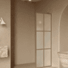 Fixed shower screen Hietakari Bläk 737 Paris, Sand frame, satin frosted glass Fixed shower screen Hietakari Bläk 737 Paris, Sand frame, satin frosted glass