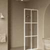 Fixed shower screen Hietakari Bläk 737 Paris, white frame, grey tinted glass Fixed shower screen Hietakari Bläk 737 Paris, white frame, grey tinted glass