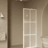 Fixed shower screen Hietakari Bläk 737 Paris, white frame, satin frosted glass Fixed shower screen Hietakari Bläk 737 Paris, white frame, satin frosted glass