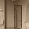 Hinged shower door Hietakari Bläk 738 Paris, Mocha frame, grey tinted glass Hinged shower door Hietakari Bläk 738 Paris, Mocha frame, grey tinted glass
