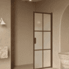 Hinged shower door Hietakari Bläk 738 Paris, Mocha frame, satin frosted glass Hinged shower door Hietakari Bläk 738 Paris, Mocha frame, satin frosted glass