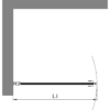 Hinged shower door Hietakari Bläk 738 Paris – dimension drawing Hinged shower door Hietakari Bläk 738 Paris – 2