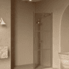 Hinged shower door Hietakari Bläk 738 Paris, Sand frame, grey tinted glass Hinged shower door Hietakari Bläk 738 Paris, Sand frame, grey tinted glass