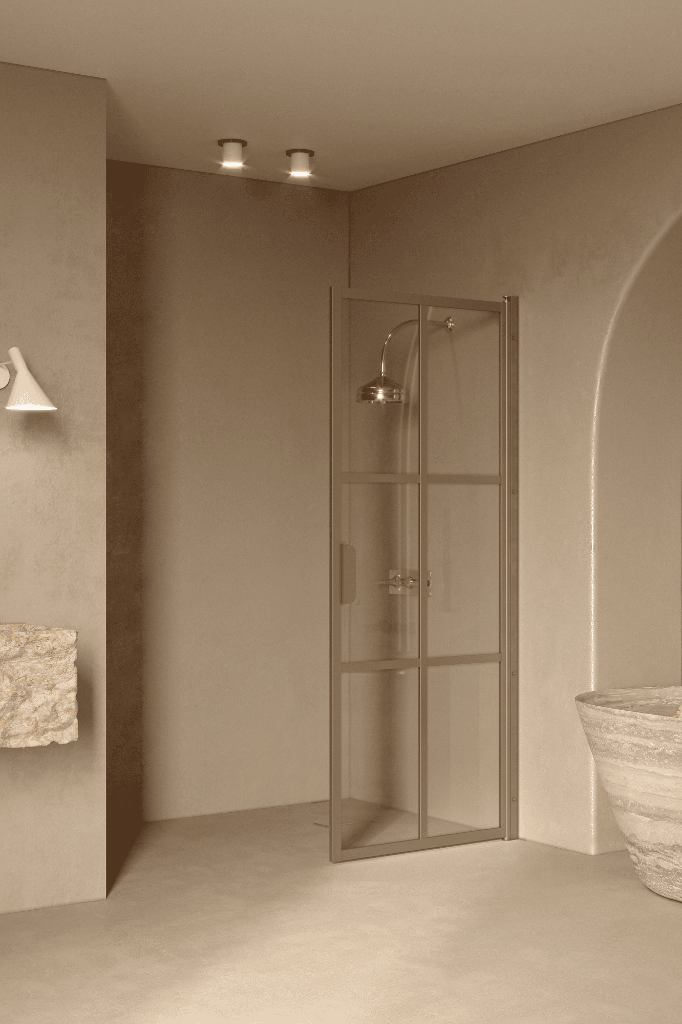 Hinged shower door Hietakari Bläk 738 Paris – 5