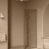 Hinged shower door Hietakari Bläk 738 Paris, Sand frame, bronze tinted glass Hinged shower door Hietakari Bläk 738 Paris, Sand frame, bronze tinted glass