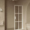 Hinged shower door Hietakari Bläk 738 Paris, white frame, bronze tinted glass Hinged shower door Hietakari Bläk 738 Paris, white frame, bronze tinted glass