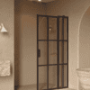 Hinged shower screen with fixed part Hietakari Bläk 739 Paris, Cocoa frame, bronze tinted glass Hinged shower screen with fixed part Hietakari Bläk 739 Paris, Cocoa frame, bronze tinted glass