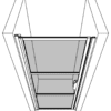 Hinged shower door with wall magnet Hietakari Bläk 790 Tokyo – 3D drawing Hinged shower door with wall magnet Hietakari Bläk 790 Tokyo – 3