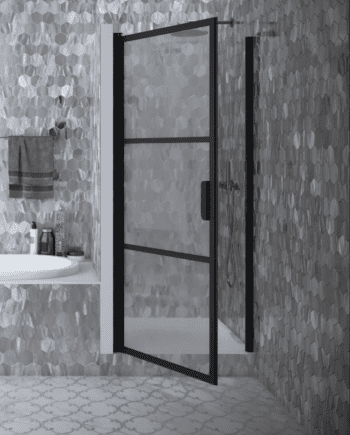 Hinged shower door with wall magnet Hietakari Bläk 790 Tokyo