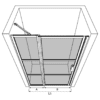 Hinged shower door with fixed part and wall magnet Hietakari Bläk 791 Tokyo – 3D drawing Hinged shower door with fixed part and wall magnet Hietakari Bläk 791 Tokyo – 3