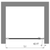 Hinged shower door with wall magnet Hietakari Bläk 792 Paris – dimension drawing Hinged shower door with wall magnet Hietakari Bläk 792 Paris – dimension drawing
