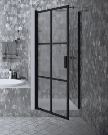 Hinged shower door with wall magnet Hietakari Bläk 792 Paris