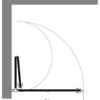 Folding shower screen Hietakari Bläk 882 Tokyo – dimension drawing Folding shower screen Hietakari Bläk 882 Tokyo – dimension drawing