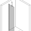 Fixed shower screen Hietakari Forma 301 – view 3 Fixed shower screen Hietakari Forma 301 – 3
