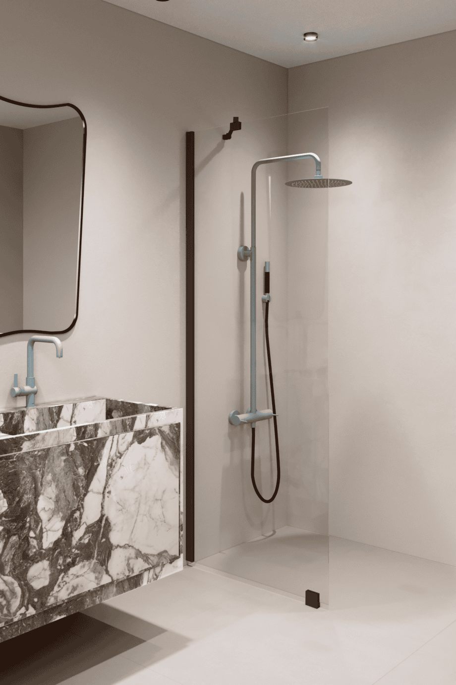 Fixed shower screen Hietakari Forma 301 – view 8 Fixed shower screen Hietakari Forma 301 – 8