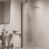 Fixed shower screen Hietakari Forma 301, Cocoa frame, super bright satin glass Fixed shower screen Hietakari Forma 301, Cocoa frame, super bright satin glass
