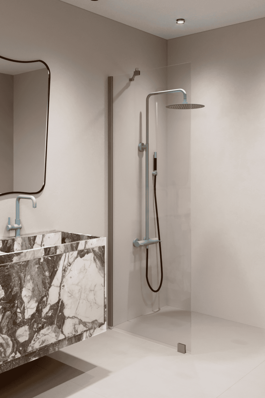 Fixed shower screen Hietakari Forma 301 – view 7 Fixed shower screen Hietakari Forma 301 – 7