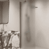 Fixed shower screen Hietakari Forma 301, Mocha frame, satin frosted glass Fixed shower screen Hietakari Forma 301, Mocha frame, satin frosted glass